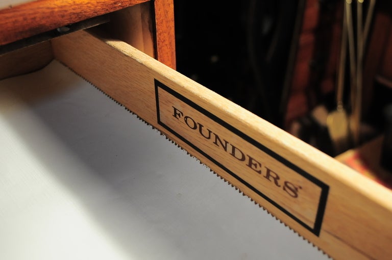 20th Century Figured Walnut Dresser on Brushed Metal Base by Founders attr. Milo Baughman