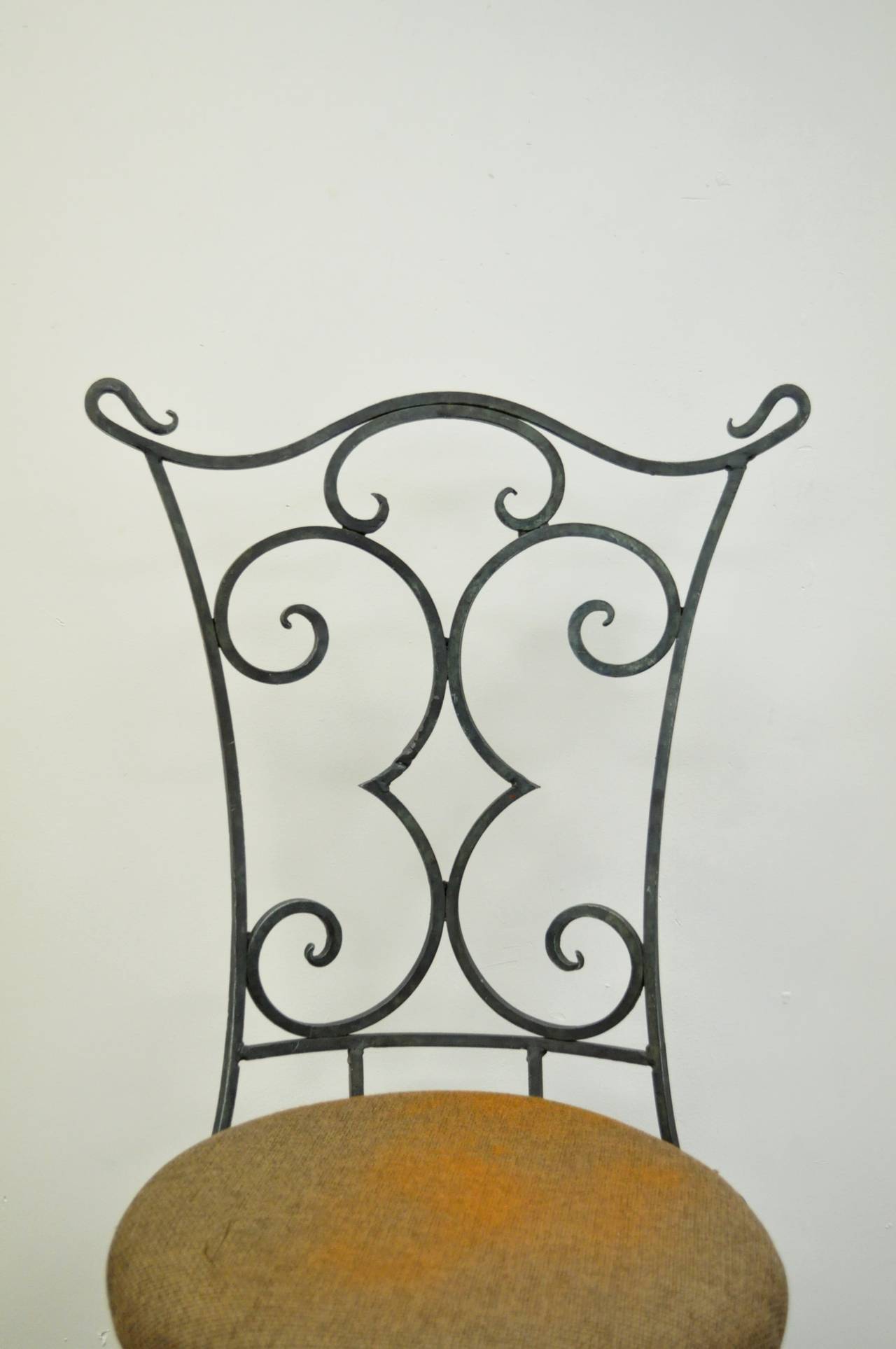 wrought iron dining chairs