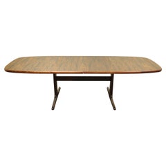 Mid-Century Danish Modern Rosewood Dining Table with Two Leaves by Skovby