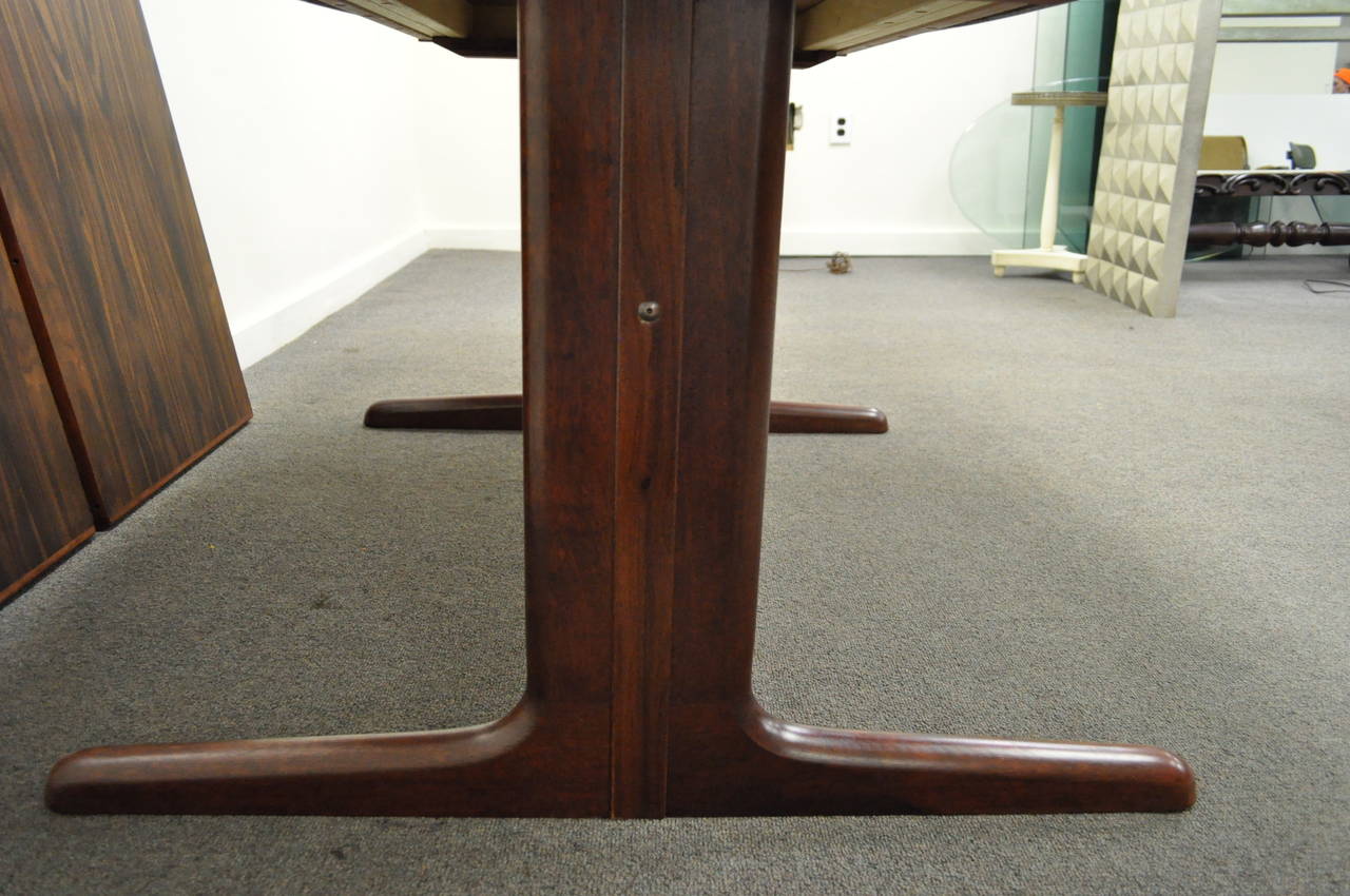 Mid-Century Modern Mid-Century Danish Modern Rosewood Dining Table with Two Leaves by Skovby