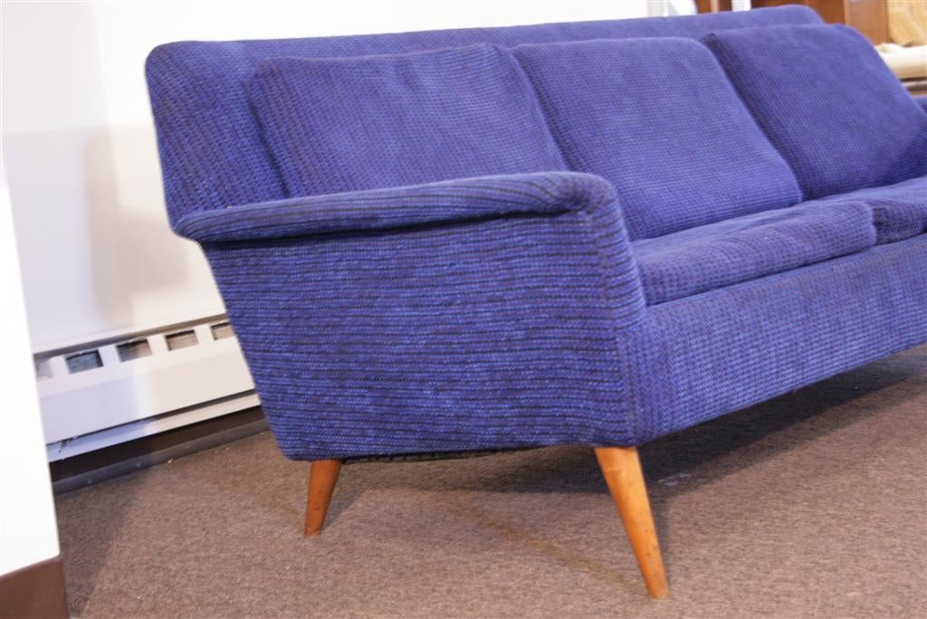 Upholstery 1950's Original Upholstered Sofa in the manner of Herman Miller
