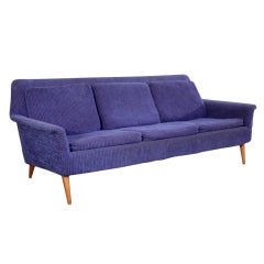 1950's Original Upholstered Sofa in the manner of Herman Miller