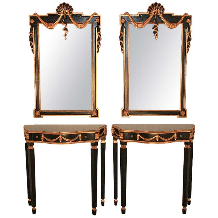 Pair of Clam Shell Console Bases at 1stDibs