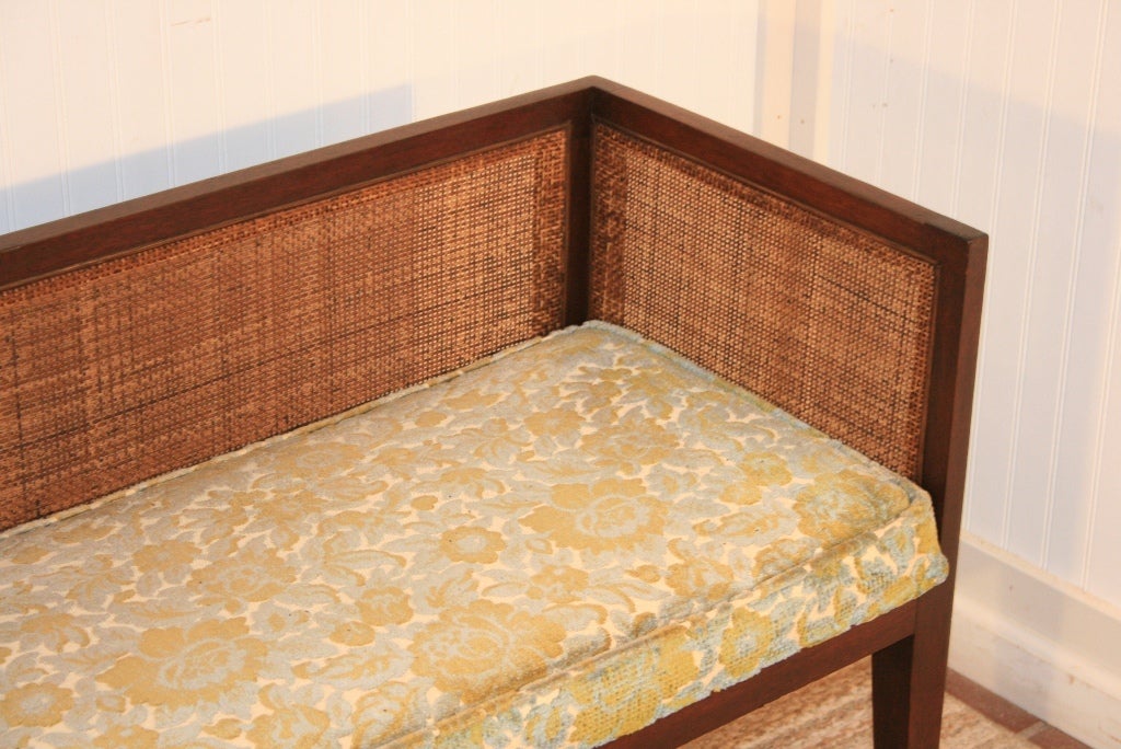 American 1950's Mahogany Window Bench attr. Edward Wormley for Dunbar