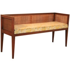 1950's Mahogany Window Bench attr. Edward Wormley for Dunbar