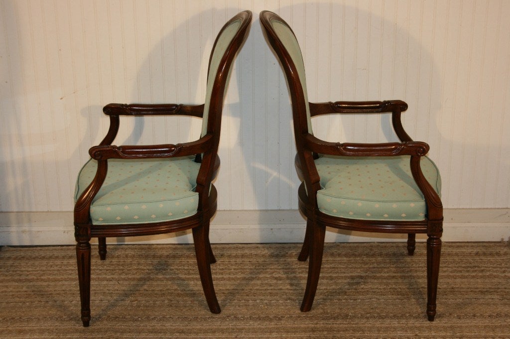 6 Henredon French/Regency Style Mahogany Dining Chairs 3