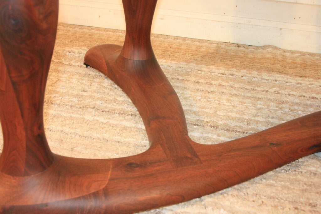 1960s Studio Crafted Walnut Coffee Table For Sale 1