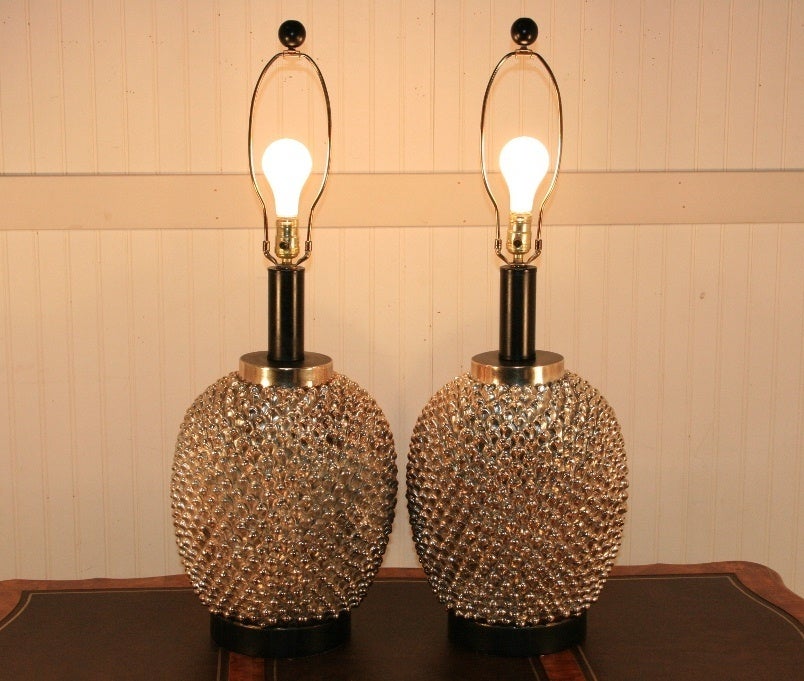 glitter pineapple lamp