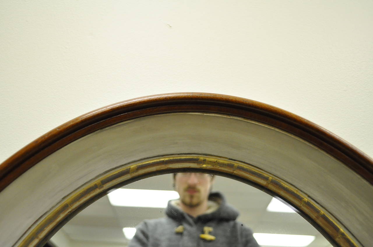 oval walnut mirror