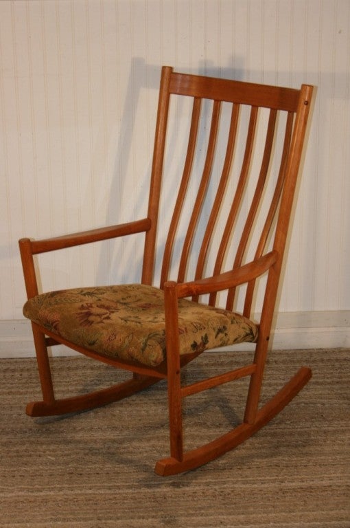 1960's Hans Wegner Tarm Stole Teak Danish Modern Rocker