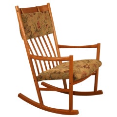 1960's Hans Wegner Tarm Stole Teak Danish Modern Rocker