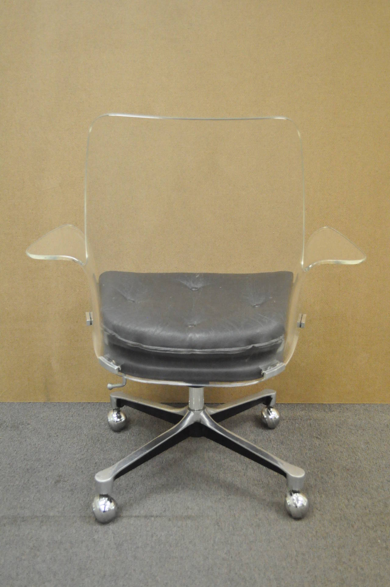 lucite desk chair