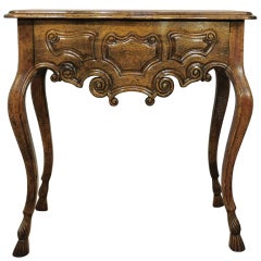 Don Ruseau NYC Carved Country French One Drawer Console Table