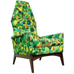 Mid Century Modern Carsons Tall Sculpted Lounge Chair after Milo Baughman