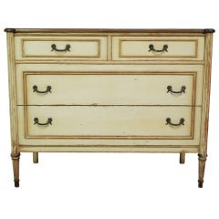 French Louis XVI Style Distress Painted Commode after Maison Jansen