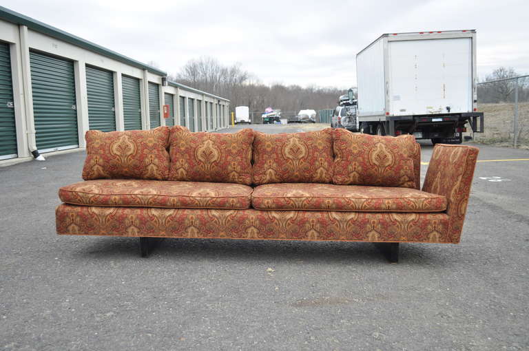 Mid-Century Modern Edward Wormley for Dunbar Two-Part Split Open Arm Bracket Back Sectional Sofa