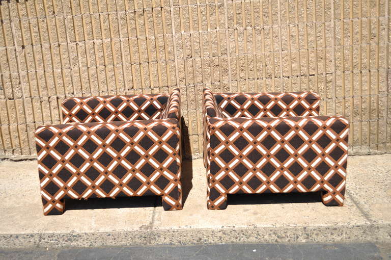 Pair of Milo Baughman Thayer Coggin Cube Form Club Chairs, Mid-Century Modern 4