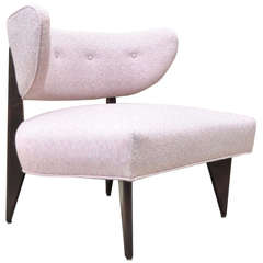 Barrel Back Fireside Slipper Chair in the Gio Ponti Style - Mid Century Modern 9