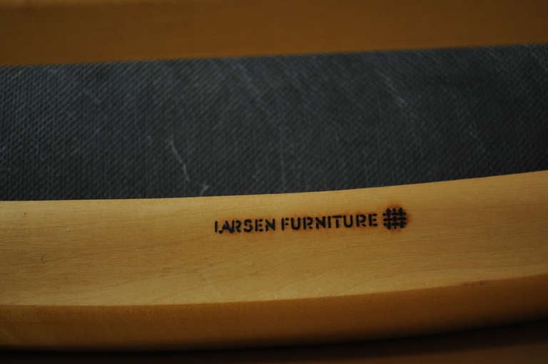Set von 8 Jack Lenor Larsen Esszimmerstühlen aus Ahorn und Leder, Moderne der Mitte des Jahrhunderts im Angebot 5