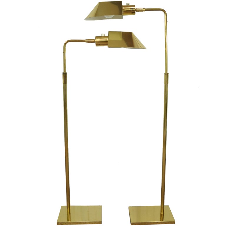 Vintage Pair of Koch and Lowy OMI Brass Adjustable Floor / Task Lamps at  1stDibs | omi floor lamp, omi lamp, koch & lowy omi brass floor lamp