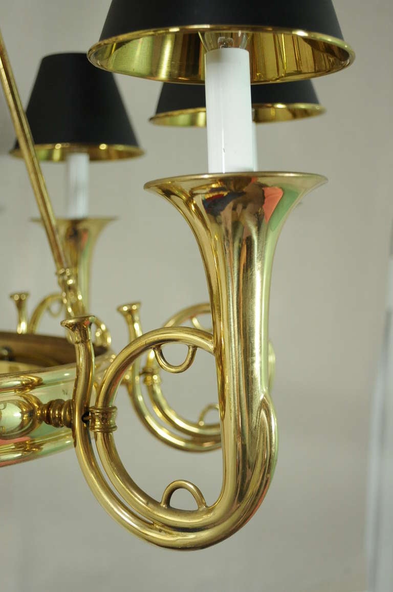 french horn chandelier