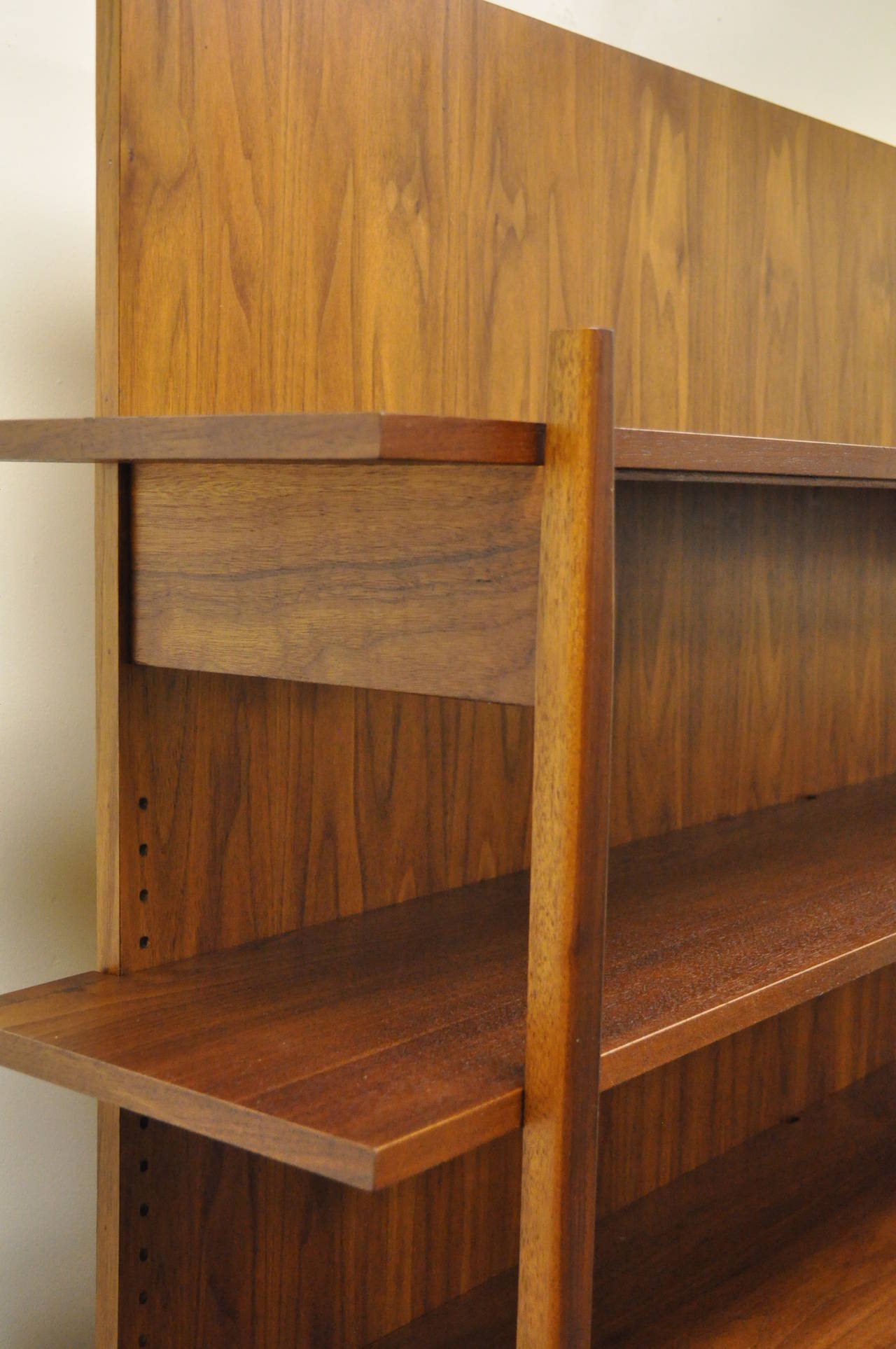 20th Century Custom-Crafted Mid-Century Modern Teak Bookcase in the Danish Taste