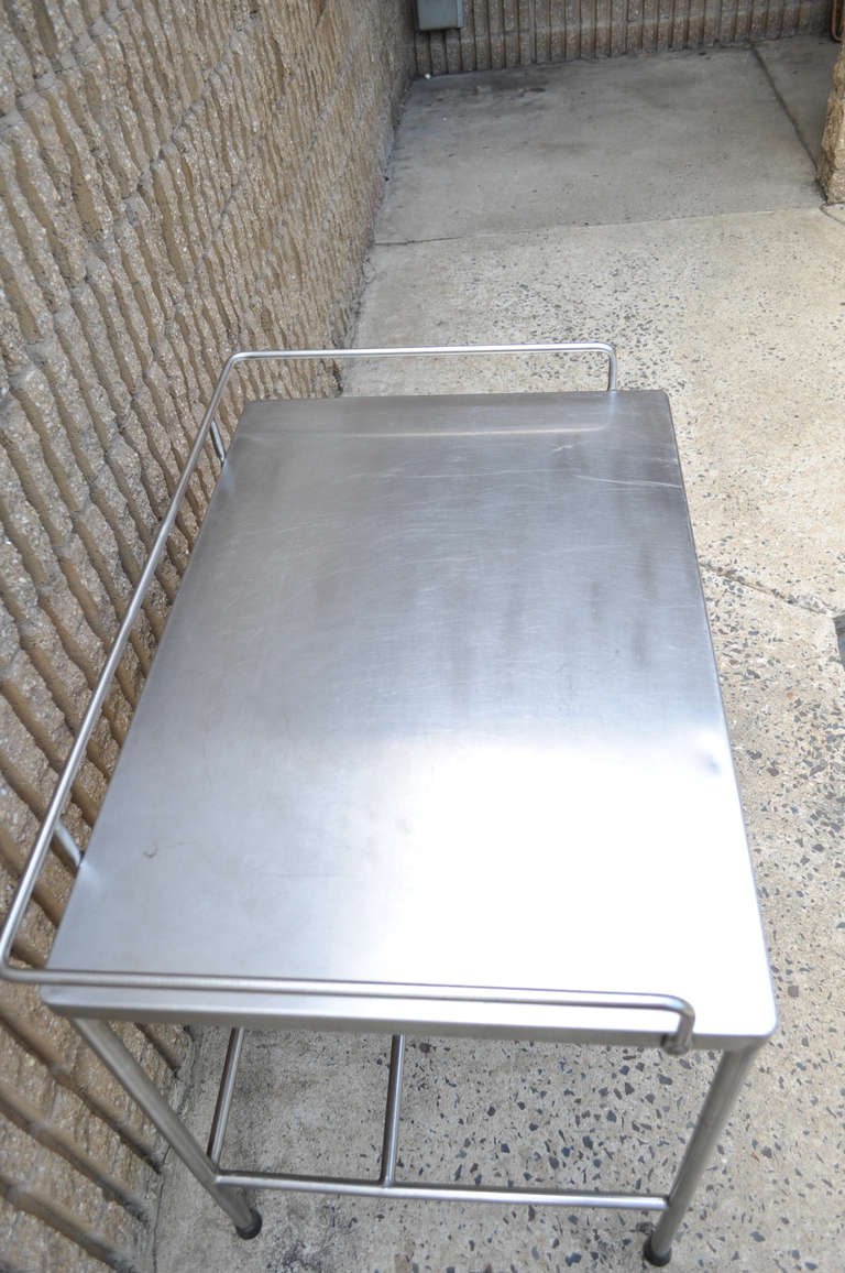 American Vintage Shampaine Co. Industrial Steampunk Stainless Steel Army Medical Desk