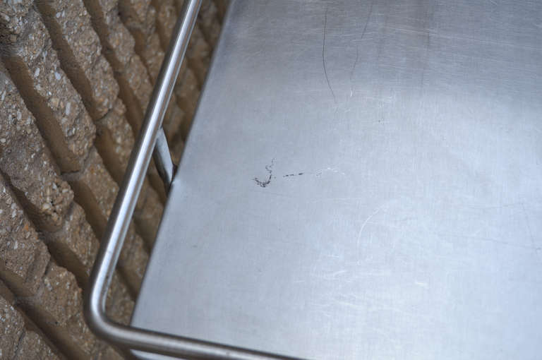Vintage Shampaine Co. Industrial Steampunk Stainless Steel Army Medical Desk In Good Condition In Philadelphia, PA