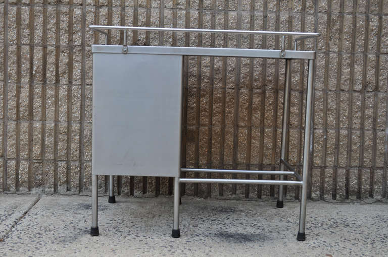 Vintage Shampaine Co. Industrial Steampunk Stainless Steel Army Medical Desk 2