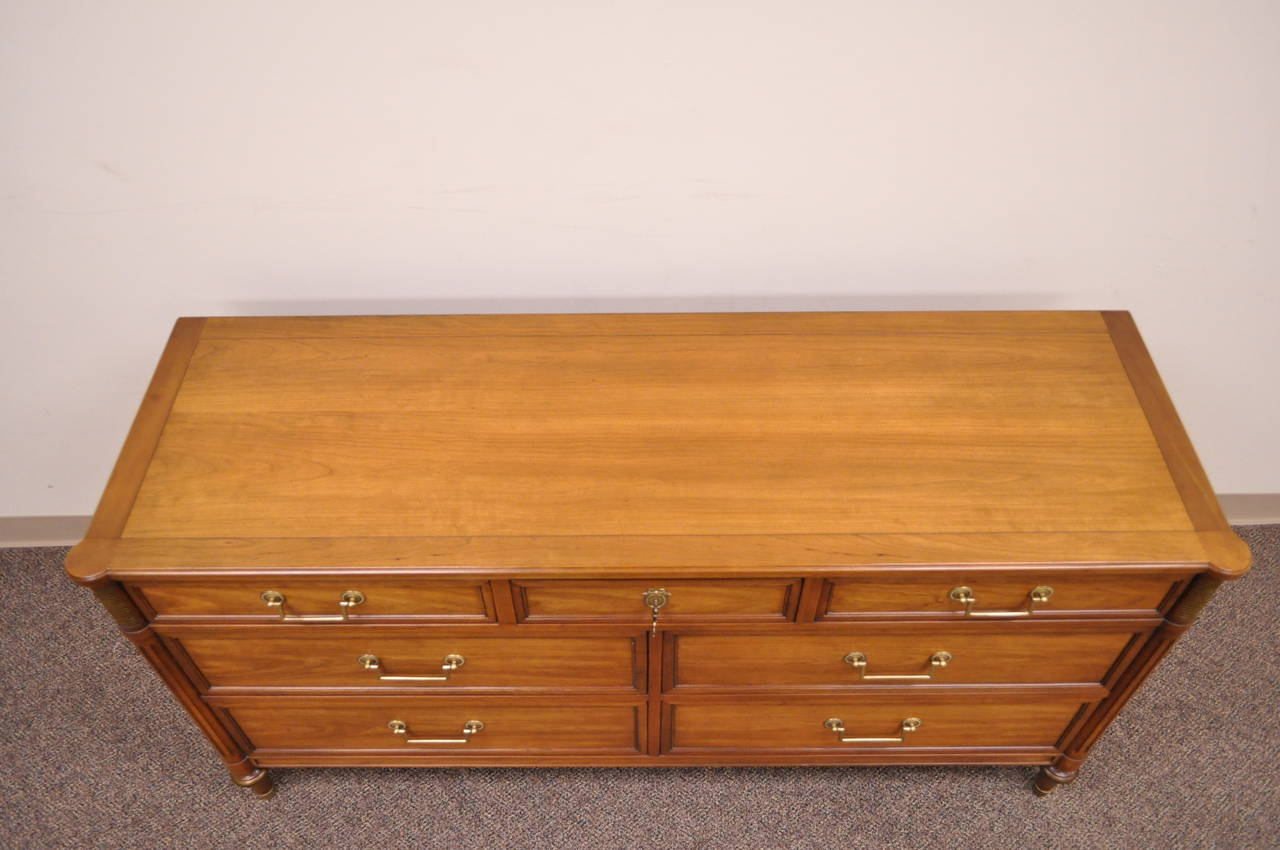 Solid Cherry French Louis XVI or Directoire Style Chest by Kindel Furniture In Excellent Condition In Philadelphia, PA