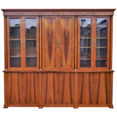 Vintage Rosewood Bookcase Breakfront Cabinet by Bethehem Furniture
