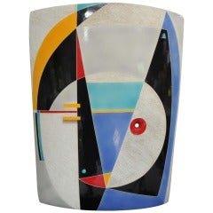 "Winking at Reality" by Mary-Ann Prack 1993 - Glazed Ceramic Wall Sculpture