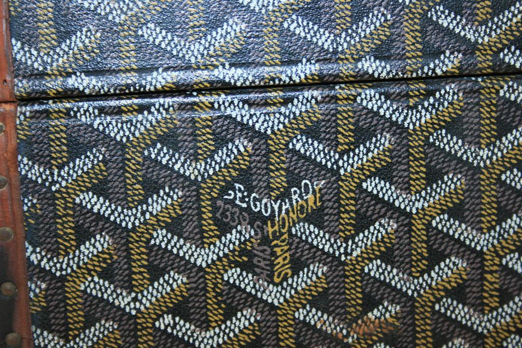 French Rare Early Maison E. Goyard Small Carry On Toiletry Trunk