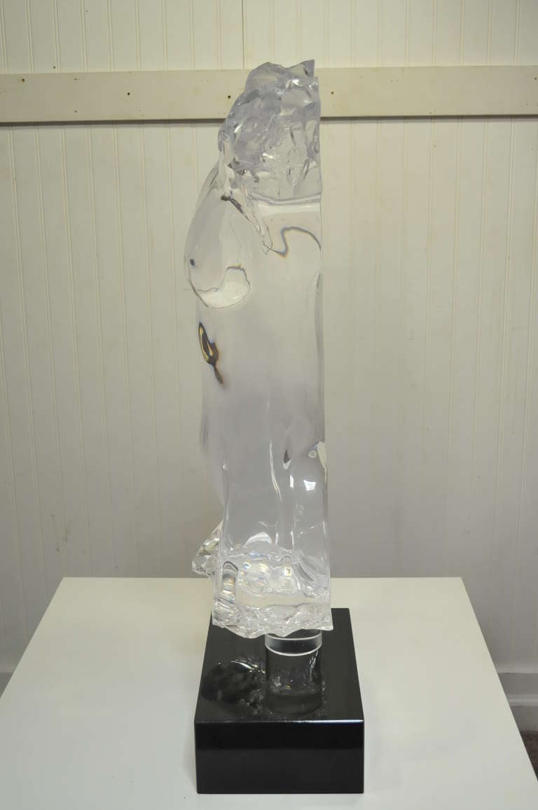 Life Size Acrylic / Lucite Nude Torso Sculpture In The Manner Of Frederick Hart In Good Condition In Philadelphia, PA