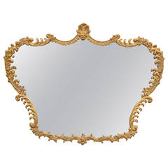Antique Stunning French Rococo Style Giltwood and Gesso Acanthus Sofa or Wall Mirror