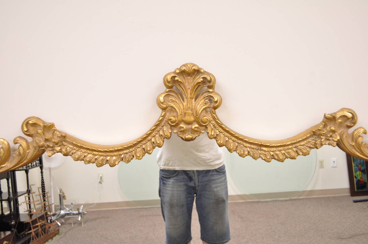 20th Century Stunning French Rococo Style Giltwood and Gesso Acanthus Sofa or Wall Mirror