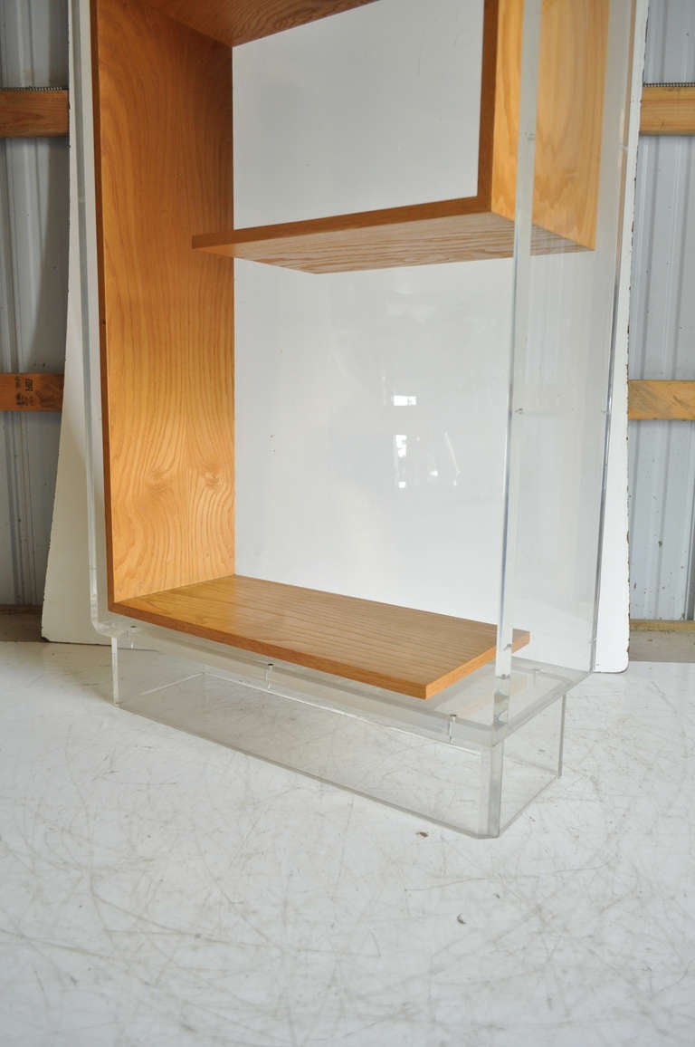 Custom Mid-Century Modern Lucite Etagere or Bookcase after Charles Hollis Jones In Good Condition In Philadelphia, PA