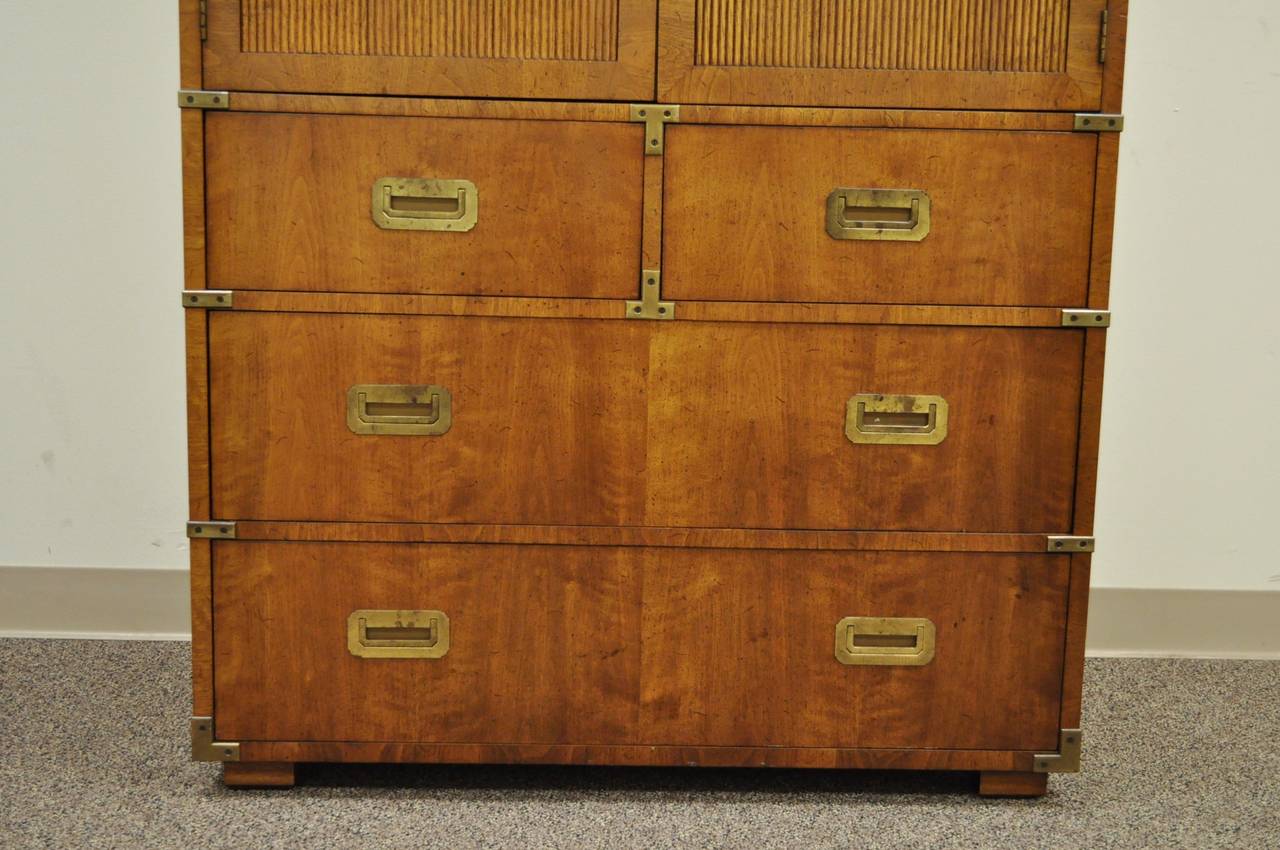Vintage Campaign Style Gentleman S Chest Or Dresser By Henredon At