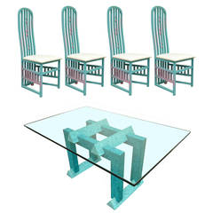 Vintage 1987 Memphis Style Custom Dining Set 1