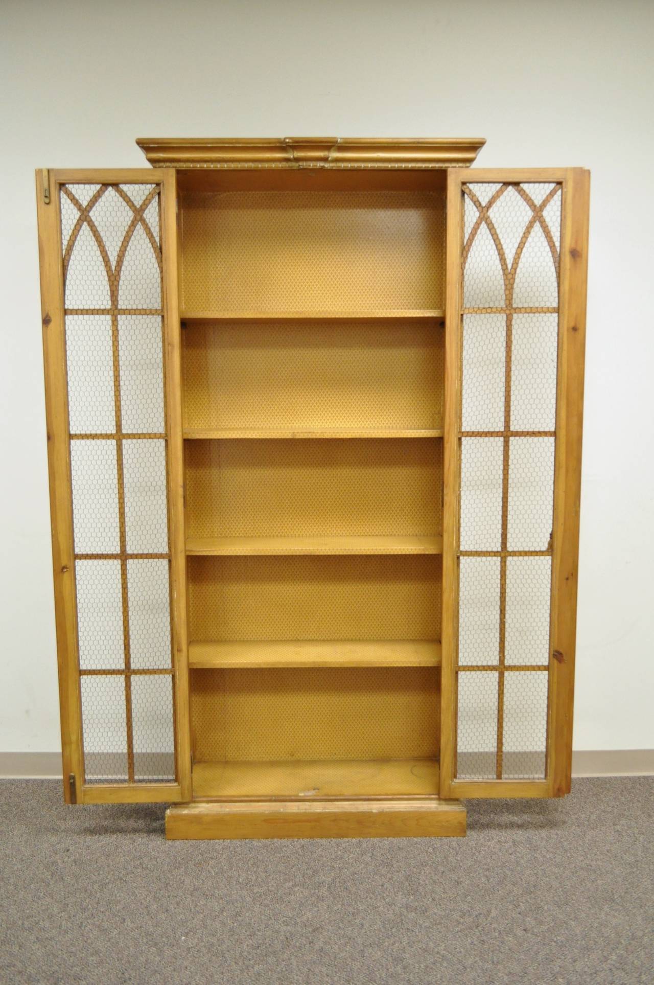Antiqued and Distress Finished Italian Bookcase in the Mission or ... Antiqued and Distress Finished Italian Bookcase in the Mission or ...