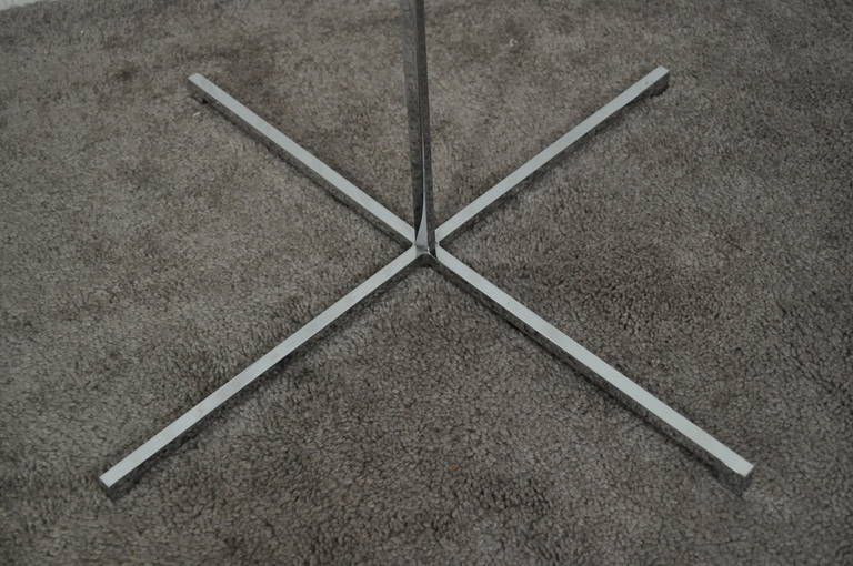 Mid-20th Century Adjustable Chrome and Walnut Floor Lamp by Hans Eichenberger Mid-Century Modern For Sale