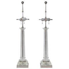Pair of Elegant Table Lamps Attributed to Paul Hanson 8