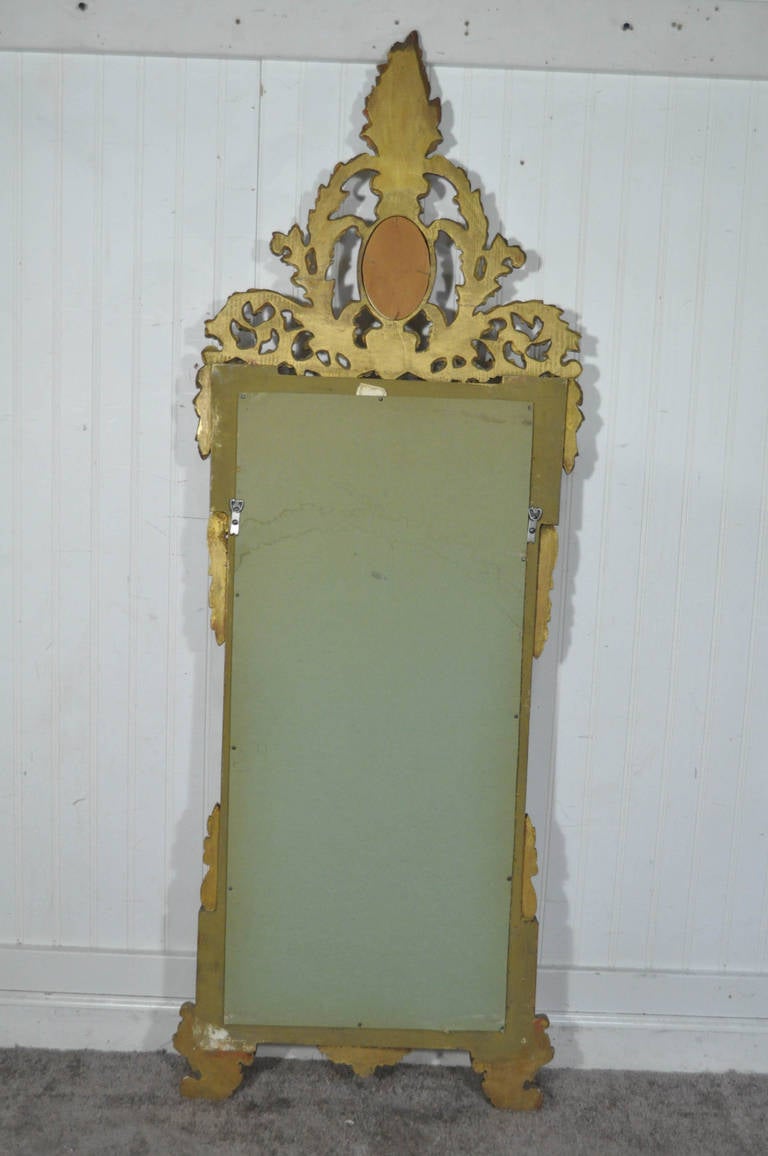 Italian Gold Gilt Carved Wall Mirror in the French Rococo Taste with Cameo 1