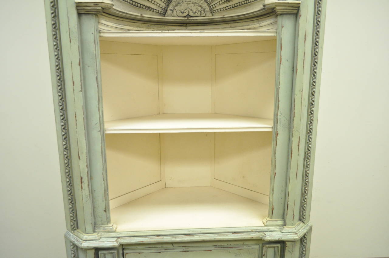french country corner cabinet