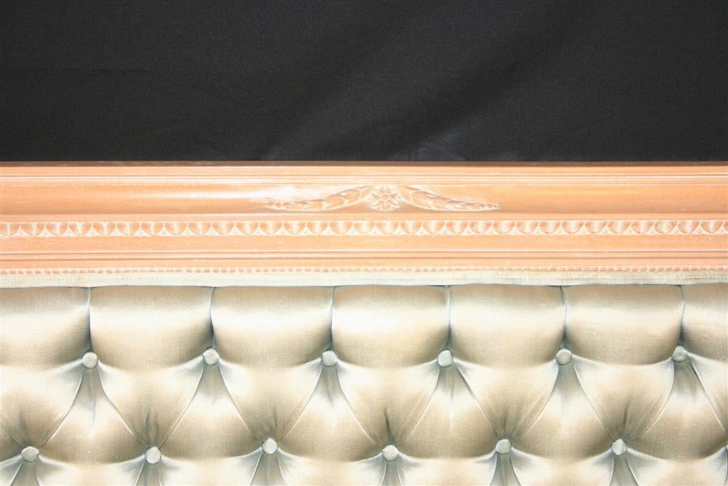 20th Century Pair of Carved and Tufted Neoclassical Style Italian Single Beds