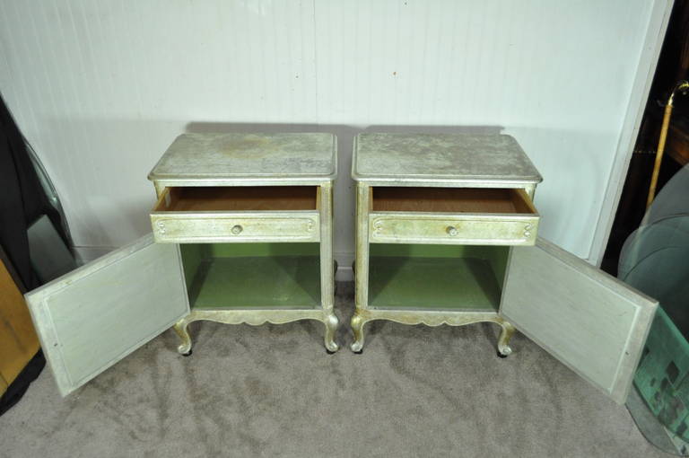 hollywood regency bedside tables