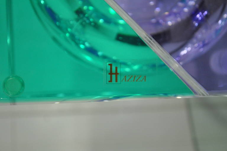 Mid-Century Modern 1990s Multicolored Acrylic or Lucite Hinged Box by Haziza 4