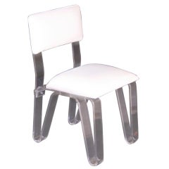Unique Lucite Hairpin Leg Vanity Chair by Karmel