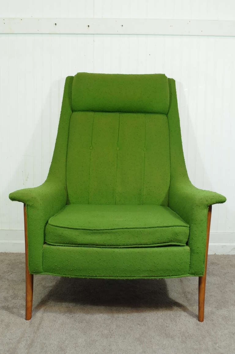 Mid-Century Modern Mid Century Danish Modern Teak Klismos Lounge Chair after T.H. Robsjohn Gibbings