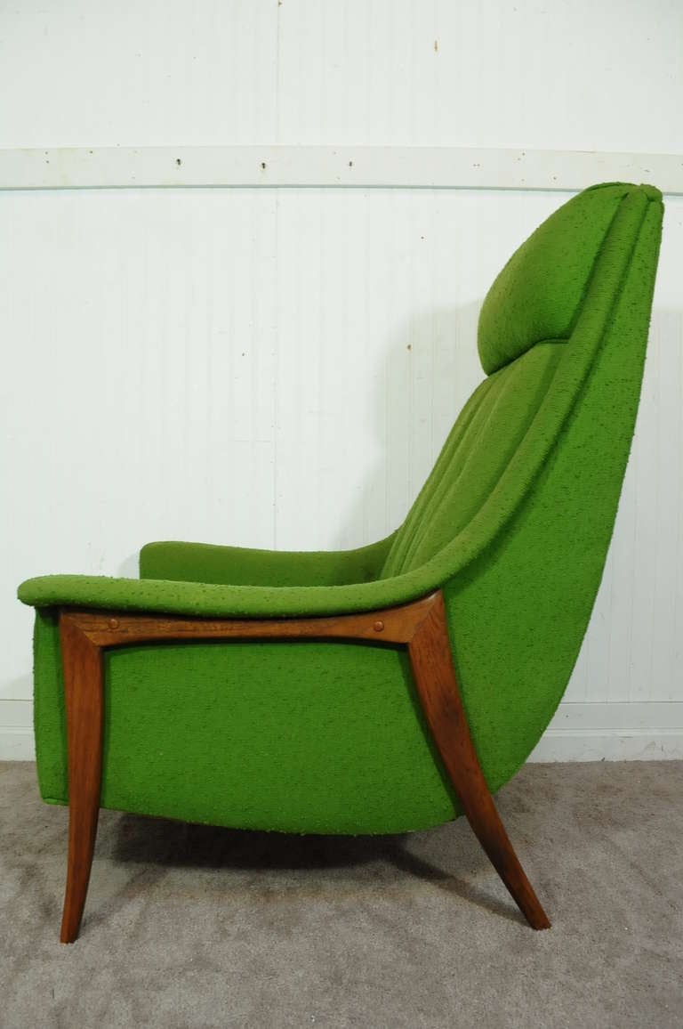 Mid Century Danish Modern Teak Klismos Lounge Chair after T.H. Robsjohn Gibbings 4
